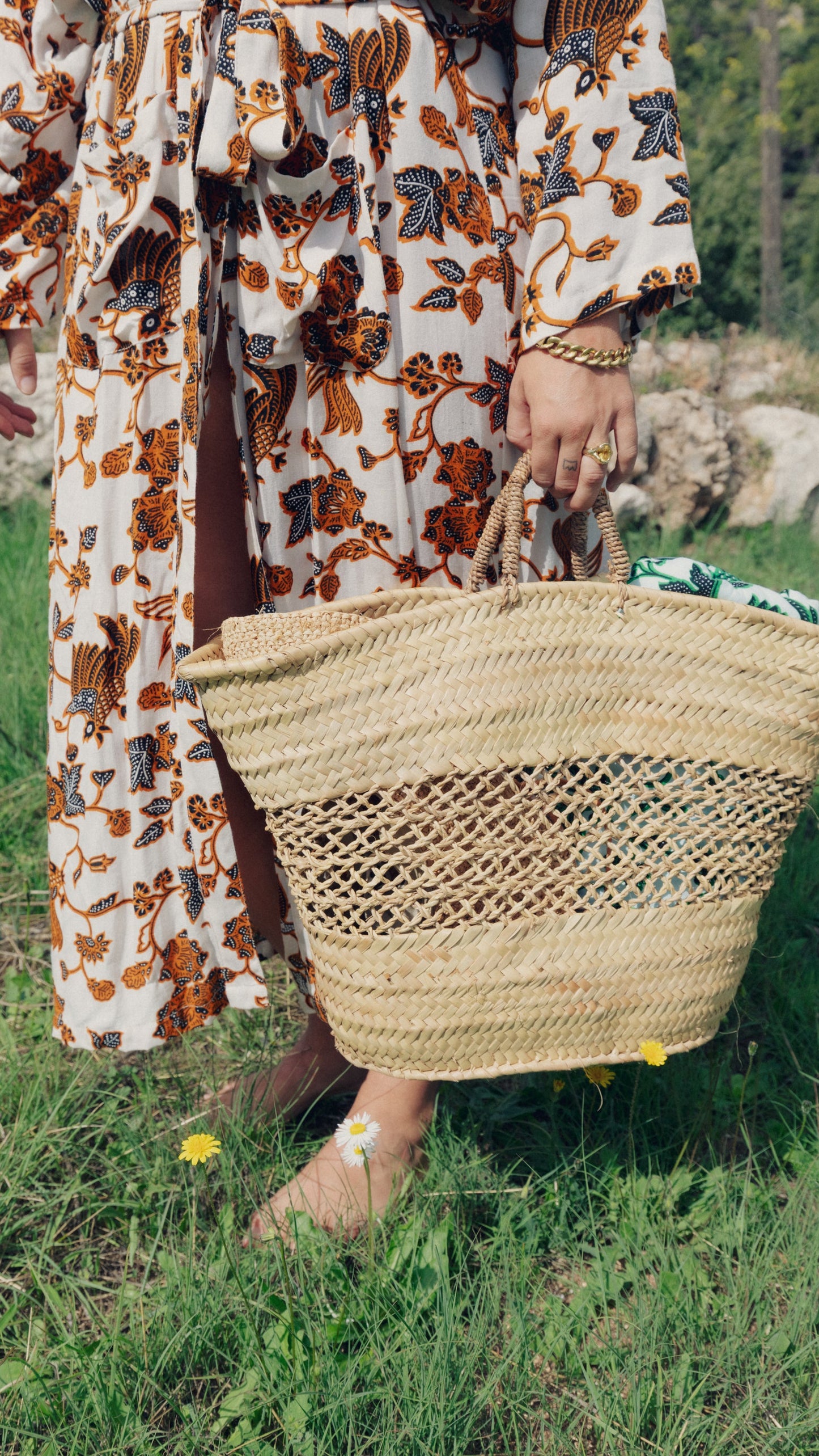 portsea long robe - tan marigold