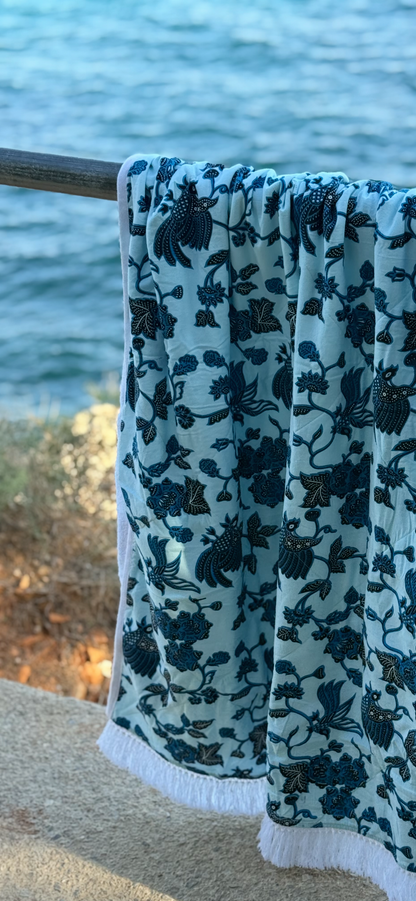 GnB towel - blue marigold