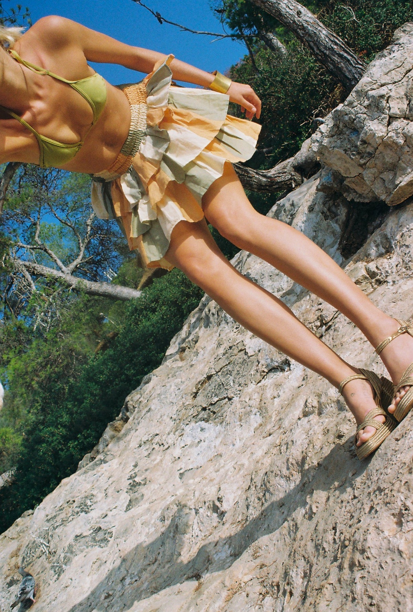 razzle skirt - forest stripe