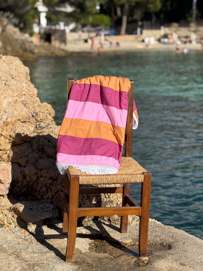 GnB towel - berry stripe