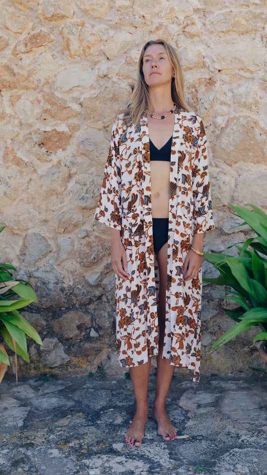 portsea long robe - tan marigold
