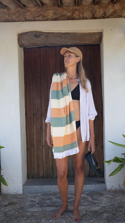 GnB towel - forest stripe