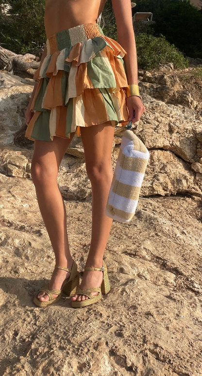 razzle skirt - forest stripe